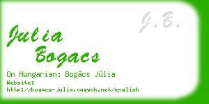 julia bogacs business card