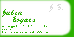 julia bogacs business card